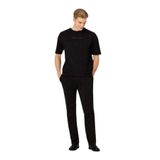 Pierre Cardin Erkek Kısa Kollu Bisiklet Yaka Oversize Penye Pijama Takımı, Siyah, S