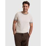 Pierre Cardin Erkek Koyu Bej Slim Fit %100 Pamuk Bisiklet Yaka Triko Tişört 50328164-VR088 - 3XL