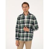 Pierre Cardin Erkek Koyu Haki Regular Fit Uzun Kollu Gömlek 50312386-VR111