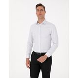Pierre Cardin Erkek Koyu Haki Slim Fit Uzun Kollu Gömlek 50315539-VR111 - 2XL