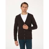 Pierre Cardin Erkek Koyu Kahverengi Hırka Triko 50317330-vr084 Koyu Kahverengi