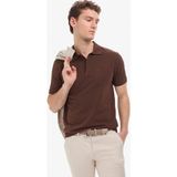 Pierre Cardin Erkek Koyu Kahverengi Regular Fit %100 Pamuk Kıvrılmaz Polo Yaka Basic Tişört 50325290-VR084 - 3XL