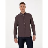 Pierre Cardin Erkek Koyu Kahverengi Regular Fit Uzun Kollu Gömlek 50311487-VR084 - 3XL