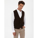 Pierre Cardin Erkek Koyu Kahverengi Yelek Triko 50317313-vr084 Koyu Kahverengi