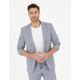 Pierre Cardin Erkek Koyu Mavi Ex. Slim Fit Keten Karışımlı Ceket 50284935-VR032 - 58 - 6 Drop