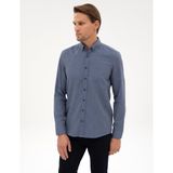 Pierre Cardin Erkek Koyu Mavi Gömlek Desenli 50316751-VR032