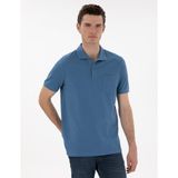 Pierre Cardin Erkek Koyu Mavi Regular Fit %100 Pamuk Polo Yaka Basic Tişört 50306552-VR032