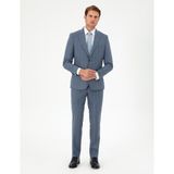 Pierre Cardin Erkek Koyu Mavi Slim Fit Çizgili Yün Kaşmir Karışımlı Takım Elbise 50291986-VR032 - 6 Drop