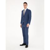Pierre Cardin Erkek Koyu Mavi Slim Fit Yün Karışımlı Takım Elbise 50285902-VR032 - 48 - 6 Drop