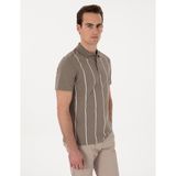 Pierre Cardin Erkek Koyu Vizon Regular Fit Polo Yaka Tişört 50310158-VR241