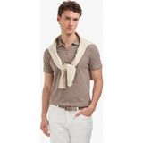 Pierre Cardin Erkek Koyu Vizon Slim Fit %100 Pamuk Kıvrılmaz Polo Yaka Basic Tişört 50325311-VR241 - XL