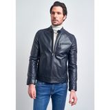 Pierre Cardin Erkek Lacivert Basic Kısa Deri Ceket - 48