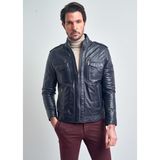Pierre Cardin Erkek Lacivert Cepli Biker Deri Mont - 50