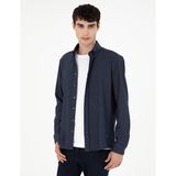 Pierre Cardin Erkek Lacivert Çizgili Regular Fit Uzun Kollu Gömlek 50293947-VR033 - S