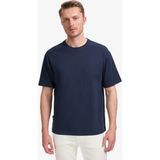 Pierre Cardin Erkek Lacivert Comfort Fit %100 Pamuk Bisiklet Yaka Basic Tişört 50325300-VR033 - 3XL