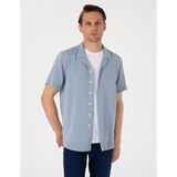 Pierre Cardin Erkek Lacivert Comfort Fit Kısa Kollu Gömlek 50301708-VR033 - XL