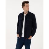 Pierre Cardin Erkek Lacivert Comfort Fit Uzun Kollu Gömlek 50316739-VR033 - 2XL