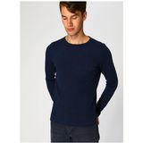 Pierre Cardin Erkek Lacivert Düz Kazak - XL - 105-Renkli