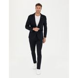 Pierre Cardin Erkek Lacivert Ekstra Slim Fit Yün Karışımlı Çizgili Takım Elbise 50280322-VR033 - 46 - 6 Drop