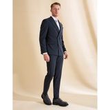Pierre Cardin Erkek Lacivert Ex. Slim Fit Çizgili Kruvaze Takım Elbise 50325157-VR033 - 6 Drop - 52