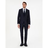 Pierre Cardin Erkek Lacivert Ex. Slim Fit Çizgili Yünlü Takım Elbise 50293607-VR033 - 6 Drop - 46