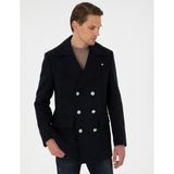 Pierre Cardin Erkek Lacivert Ex. Slim Fit Kaşe Kaban 50293292-VR033 - 46