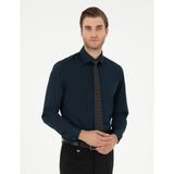 Pierre Cardin Erkek Lacivert Ex. Slim Fit Uzun Kollu Basic Gömlek 50292526-VR033
