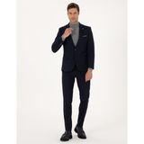 Pierre Cardin Erkek Lacivert Ex. Slim Fit Yün Karışımlı Çizgili Takım Elbise 50311536-VR033 - 6 Drop