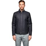 Pierre Cardin Erkek Lacivert Fermuarlı Hakiki Deri Ceket - 48