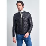 Pierre Cardin Erkek Lacivert Hakim Yaka Deri Ceket - 50