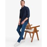 Pierre Cardin Erkek Lacivert Keten Karışımlı Regular Fit Uzun Kollu Gömlek 50320941-VR033 - 2XL