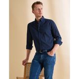 Pierre Cardin Erkek Lacivert Keten Karışımlı Regular Fit Uzun Kollu Gömlek 50325356-VR033 - XL