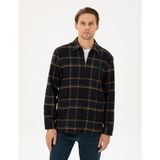 Pierre Cardin Erkek Lacivert Oversize Uzun Kollu Oduncu Gömlek 50292394-VR033