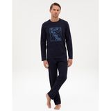 Pierre Cardin Erkek Lacivert Pijama Takımı 50322653-200 - 2XL