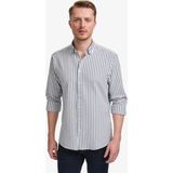Pierre Cardin Erkek Lacivert Regular Fit Çizgili Uzun Kollu Gömlek 50320859-VR033 - 2XL