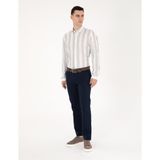 Pierre Cardin Erkek Lacivert Regular Fit Kanvas Pantolon 50288510-VR033 - 32 - 34
