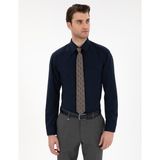 Pierre Cardin Erkek Lacivert Regular Fit Uzun Kollu Basic Gömlek 50307198-VR033