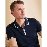 Pierre Cardin Erkek Lacivert Slim Fit %100 Pamuk Fermuarlı Polo Yaka Tişört 50321201-VR033