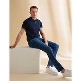 Pierre Cardin Erkek Lacivert Slim Fit %100 Pamuk Fermuarlı Polo Yaka Triko Tişört 50320821-VR033