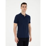 Pierre Cardin Erkek Lacivert Slim Fit %100 Pamuk Polo Yaka Basic Tişört 50291625-VR033