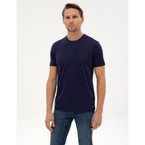 Pierre Cardin Erkek Lacivert Slim Fit Basic Tişört 50320102-VR033 - 2XL