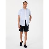 Pierre Cardin Erkek Lacivert Slim Fit Beli Lastikli Bağcıklı Dokuma Şort 50305677-VR033 - 32