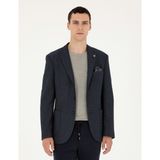 Pierre Cardin Erkek Lacivert Slim Fit Ceket 50292174-VR033 - 58 - 6 Drop