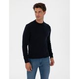 Pierre Cardin Erkek Lacivert Slim Fit Çeyrek Yaka Basic Triko Kazak 50315456-VR033 - 3XL