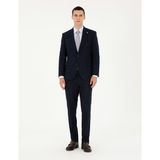 Pierre Cardin Erkek Lacivert Slim Fit Çizgili Takım Elbise 50292210-VR033 - 6 Drop - 46