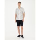 Pierre Cardin Erkek Lacivert Slim Fit Dokuma Şort 50284273-VR033 - 30