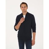 Pierre Cardin Erkek Lacivert Slim Fit Fermuarlı Triko Hırka 50317409-VR033