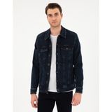 Pierre Cardin Erkek Lacivert Slim Fit Jean Ceket 50292094-VR033 - Dropsuz