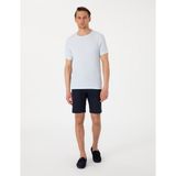 Pierre Cardin Erkek Lacivert Slim Fit Keten Karışımlı Beli Bağcıklı Dokuma Şort 50308147-VR033