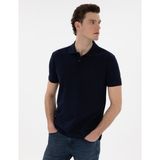 Pierre Cardin Erkek Lacivert Slim Fit Kıvrılmaz Polo Yaka Basic Tişört 50302561-VR033